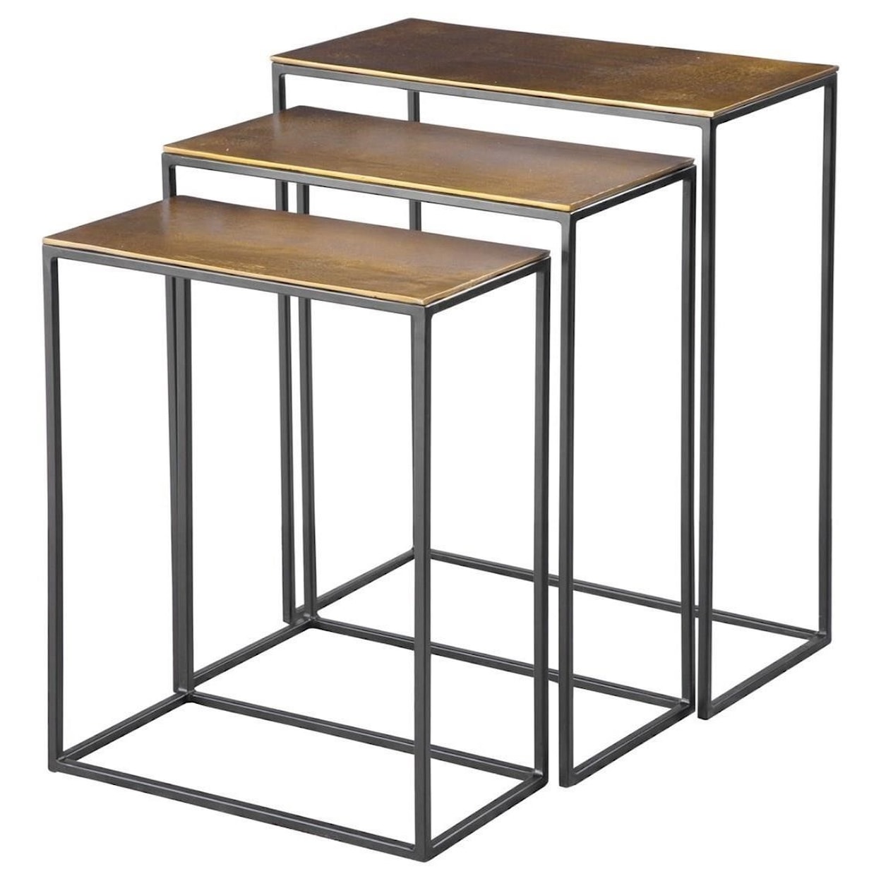 Uttermost Accent Furniture - Occasional Tables Coreene Gold Nesting Tables Set/3