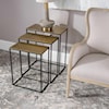 Uttermost Accent Furniture - Occasional Tables Coreene Gold Nesting Tables Set/3
