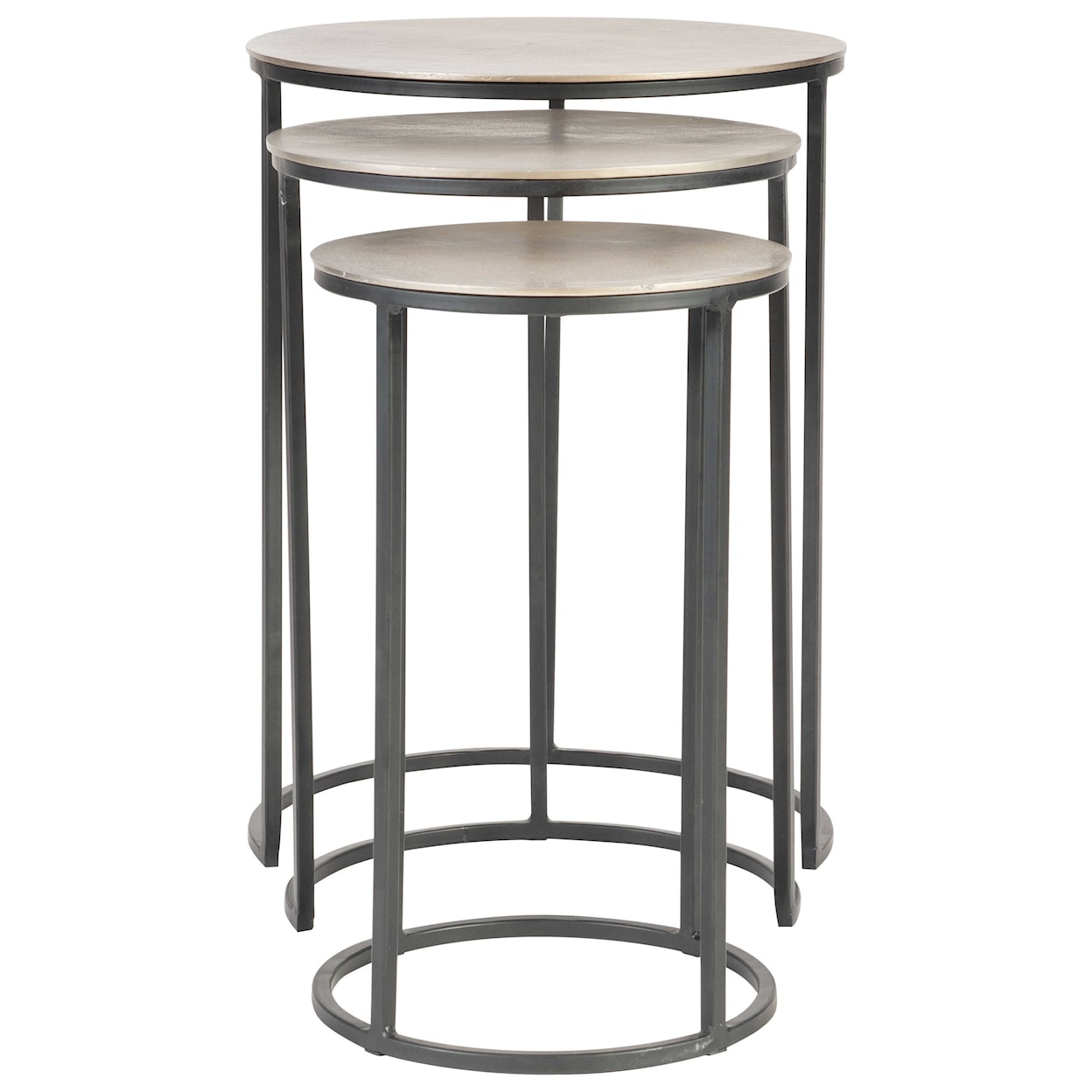 Uttermost Accent Furniture - Occasional Tables Erik Metal Nesting Tables, S/3