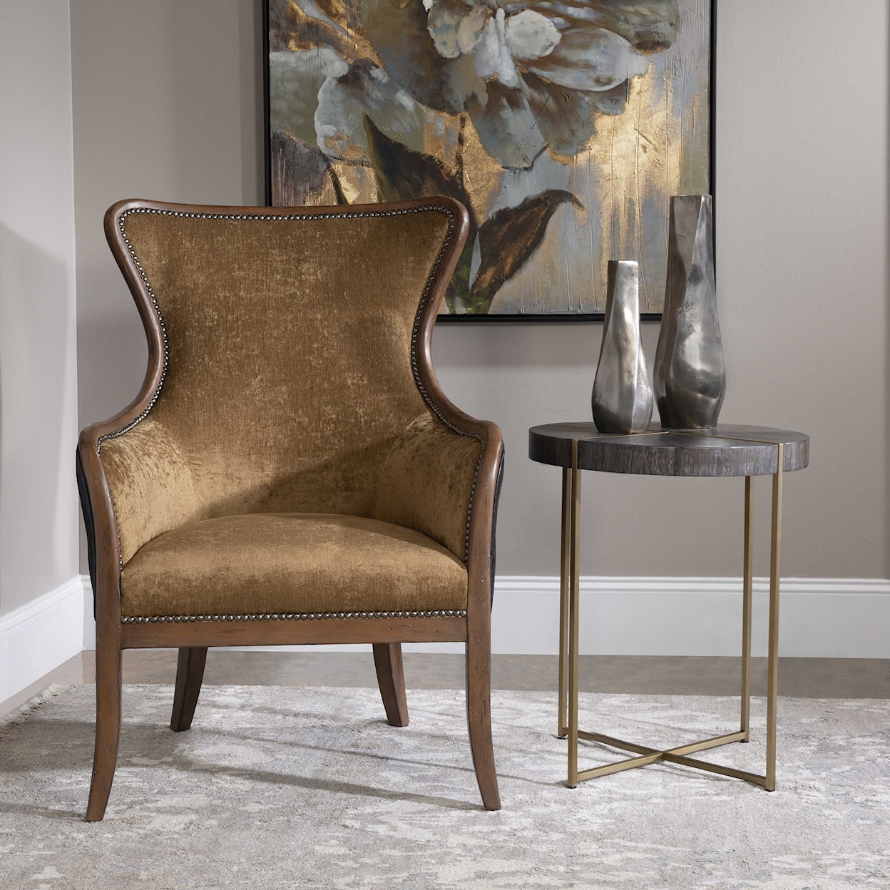 Uttermost Accent Furniture - Occasional Tables Taja Round Accent Table