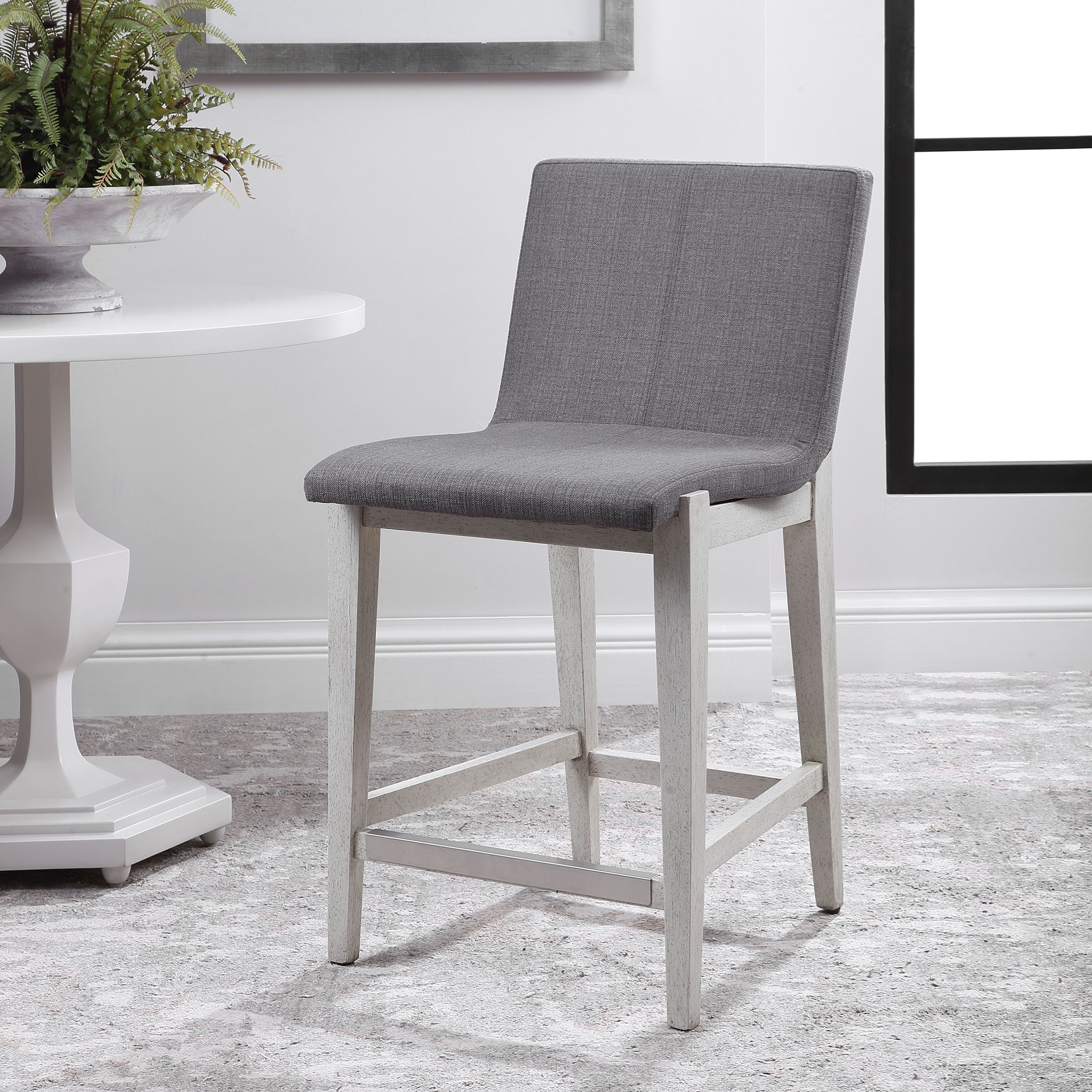 Uttermost Accent Furniture - Stools Brazos Gray Counter Stool