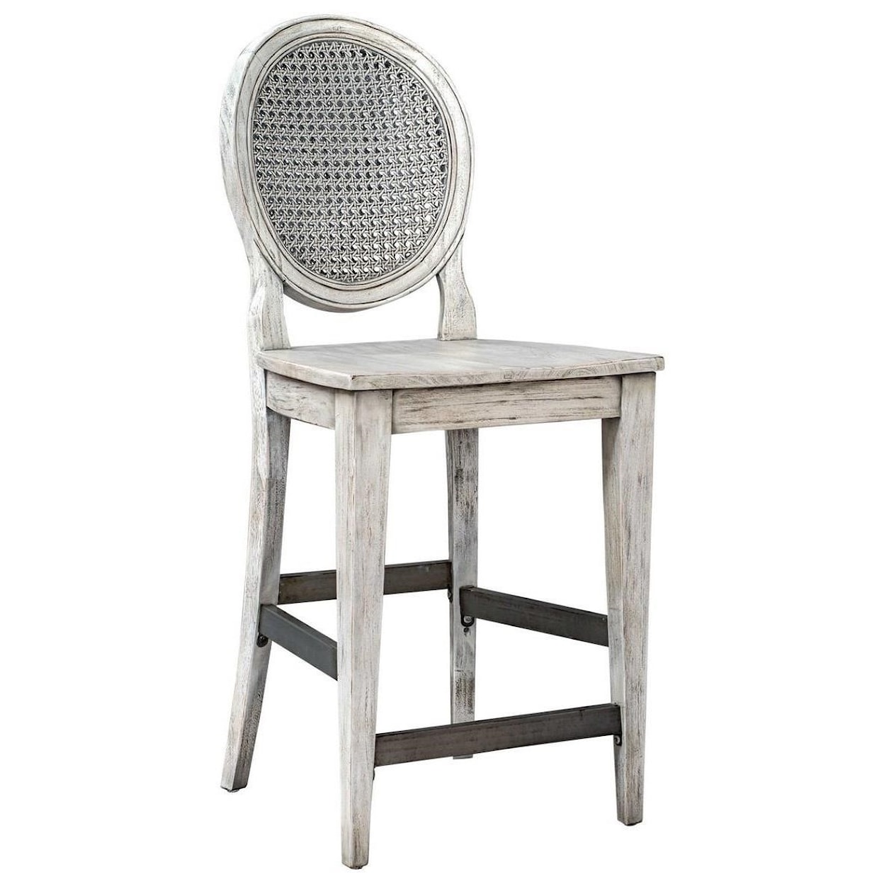 Uttermost Accent Furniture - Stools Clarion Aged White Counter Stool