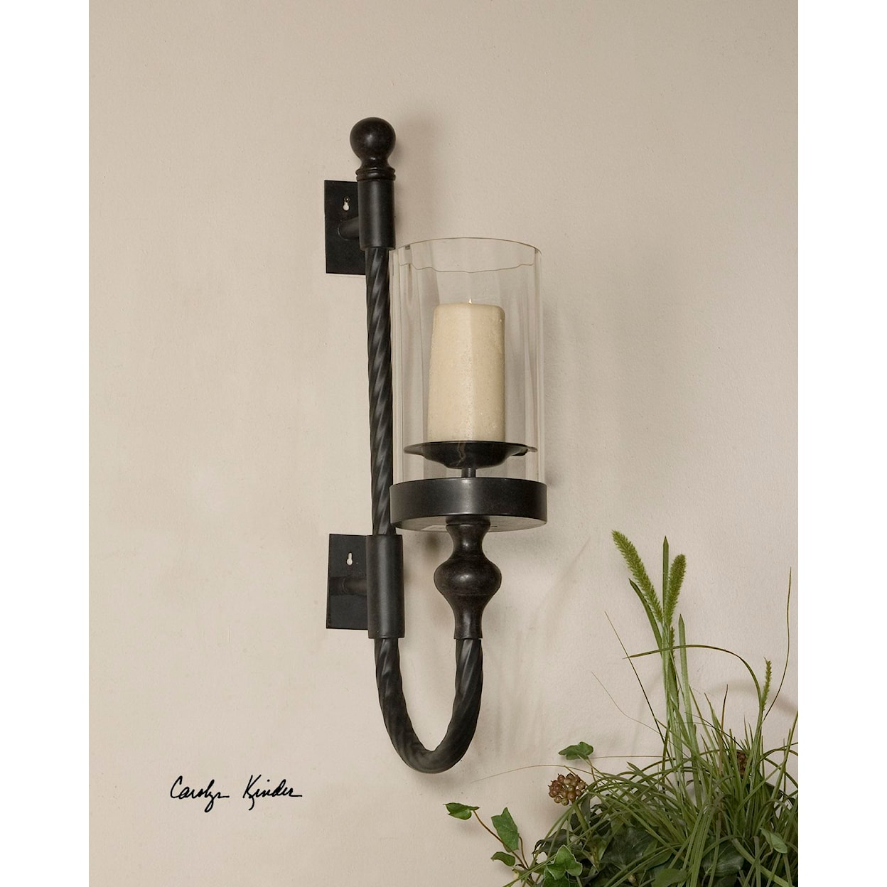 Uttermost Accessories Garvin Twist Sconce With Candle