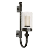 Garvin Twist Sconce With Candle