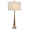 Uttermost Buffet Lamps Verner Tapered Brass Table Lamp