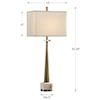 Uttermost Buffet Lamps Verner Tapered Brass Table Lamp
