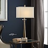 Uttermost Buffet Lamps Verner Tapered Brass Table Lamp