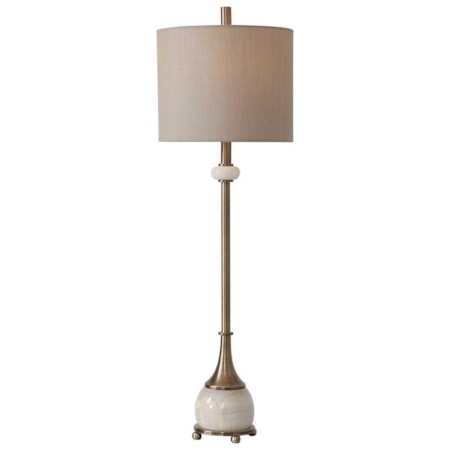 Natania Plated Brass Buffet Lamp