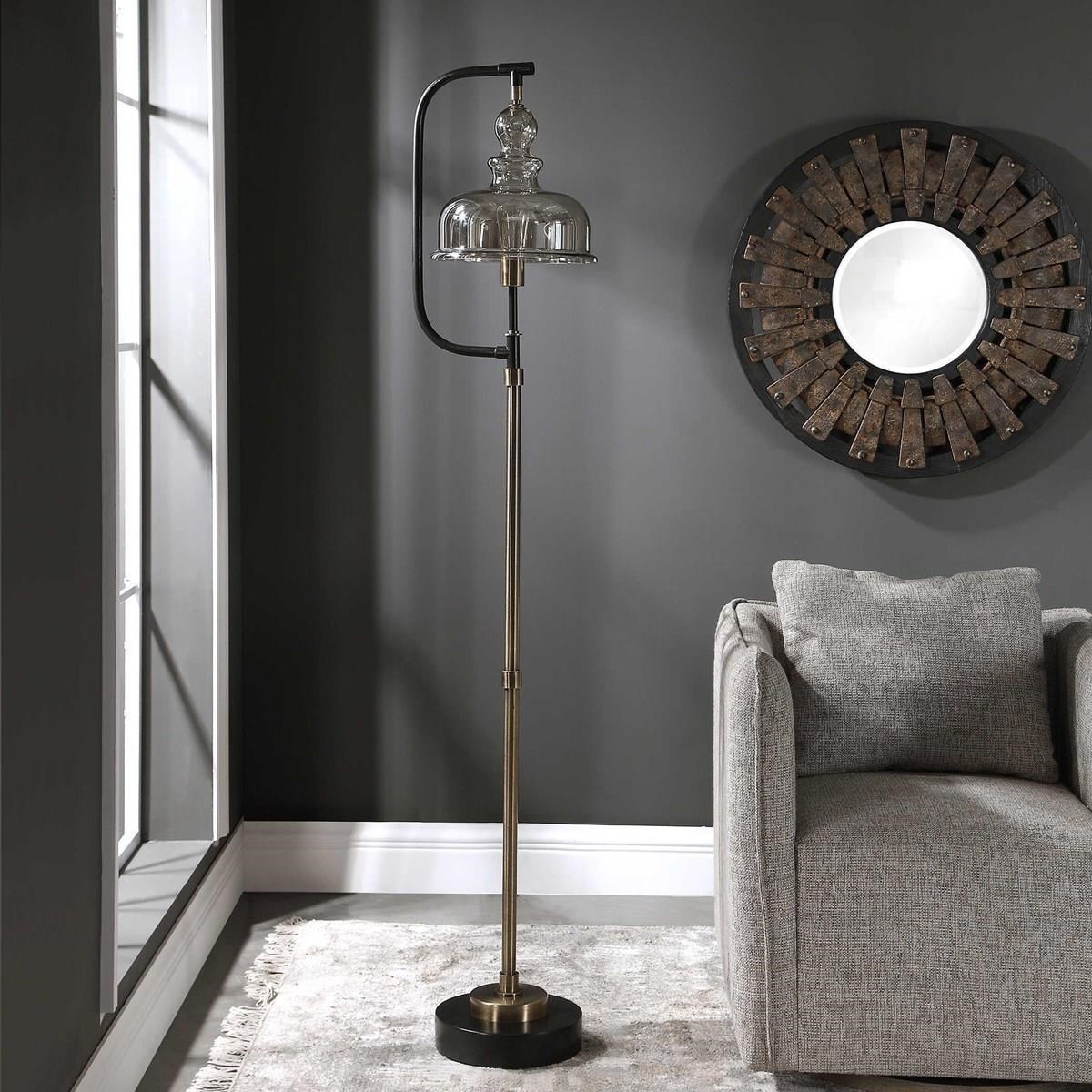 Uttermost Floor Lamps Elieser Industrial Floor Lamp
