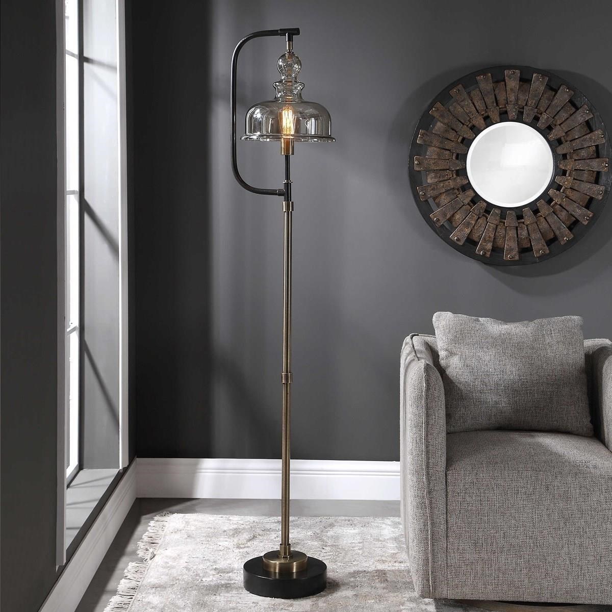 Uttermost Floor Lamps Elieser Industrial Floor Lamp