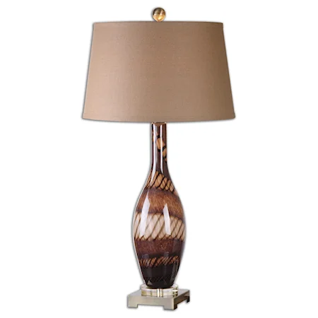 Domitia Brown Glass Table Lamp