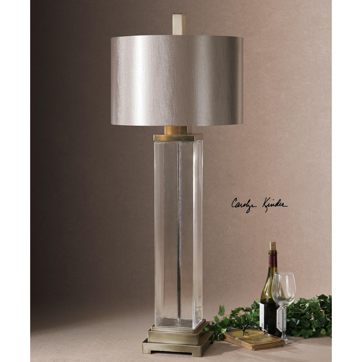 Uttermost Table Lamps Drustan Clear Glass Table Lamp