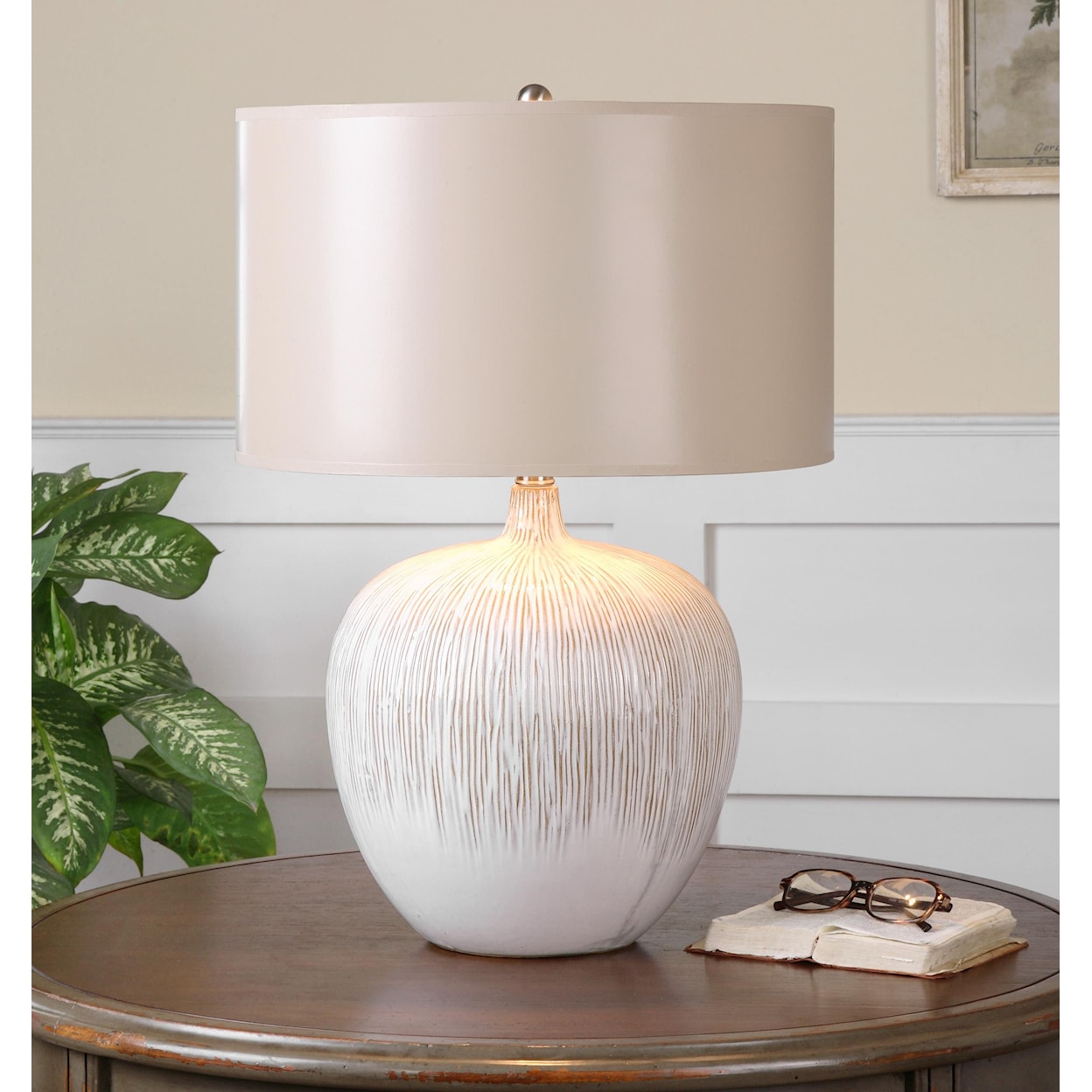 Uttermost Table Lamps Georgios Textured Ceramic Lamp