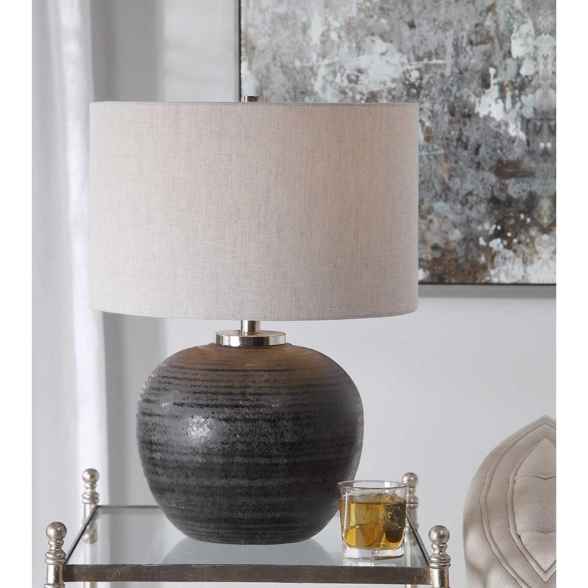 Uttermost Table Lamps Mikkel Charcoal Table Lamp