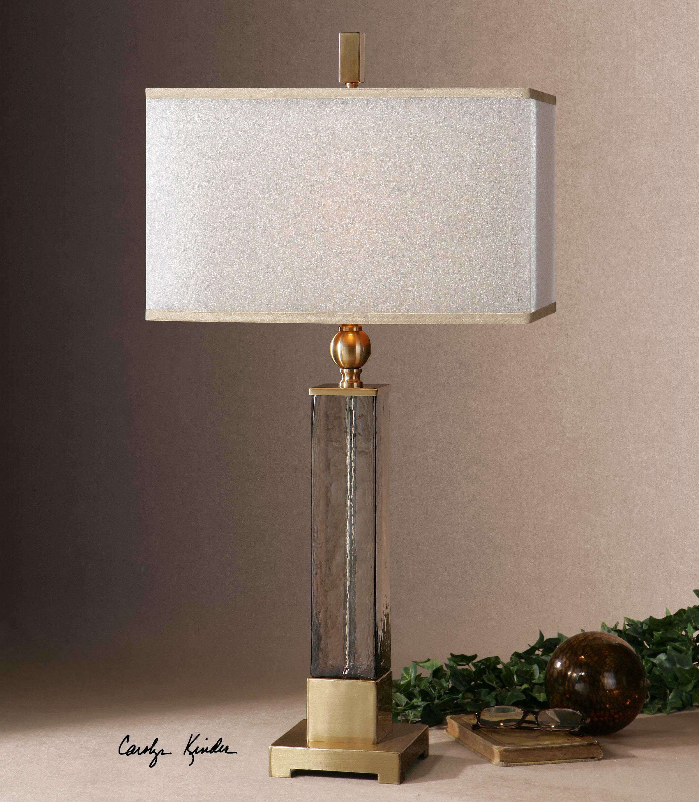 Uttermost Table Lamps Caecilia Amber Glass Table Lamp
