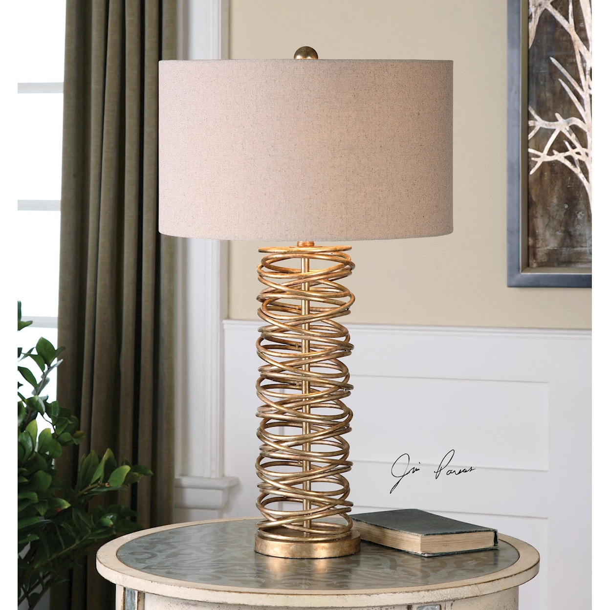 Uttermost Table Lamps Amarey Metal Ring Table Lamp