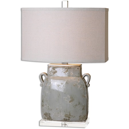Melizzano Ivory-Gray Table Lamp