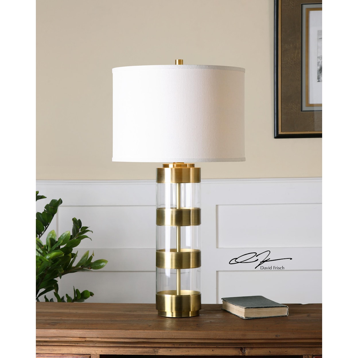 Uttermost Table Lamps Angora Brushed Brass Table Lamp