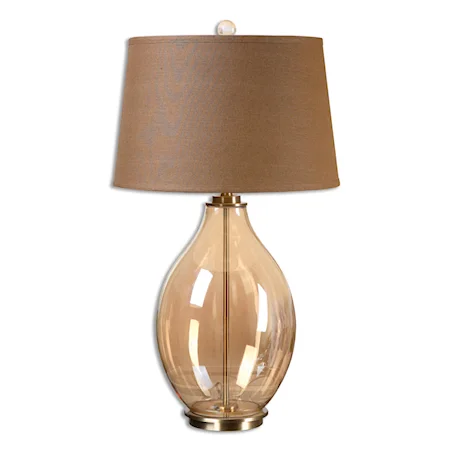 Bartolomeo Amber Glass Table Lamp