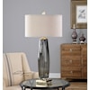 Uttermost Table Lamps Vilminore Gray Glass Table Lamp