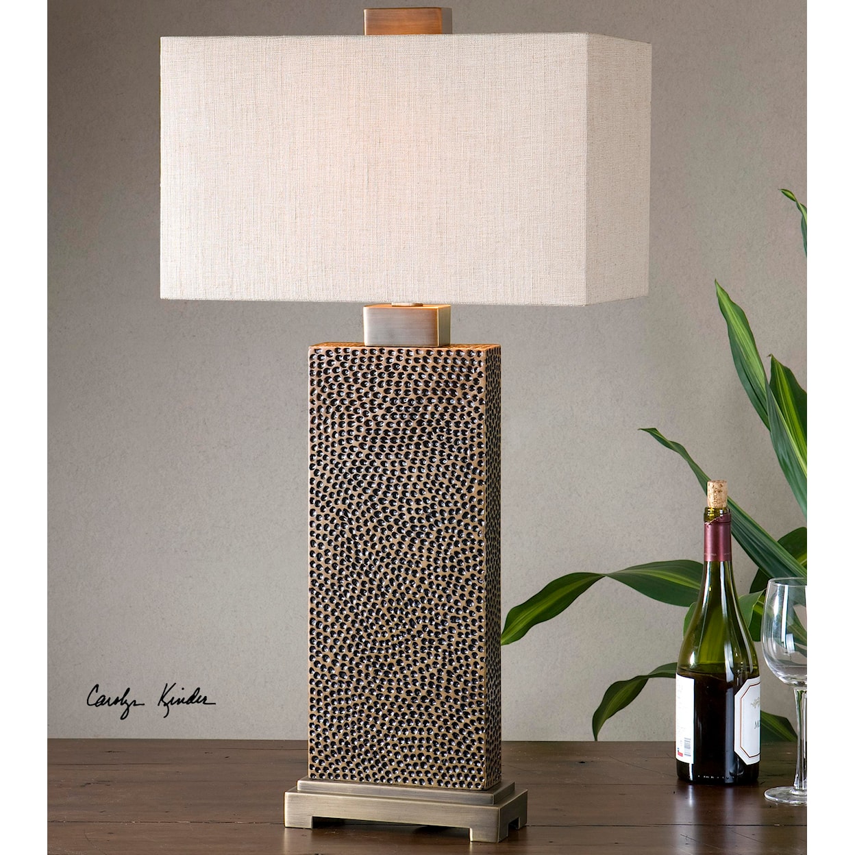 Uttermost Table Lamps Canfield Coffee Bronze Table Lamp