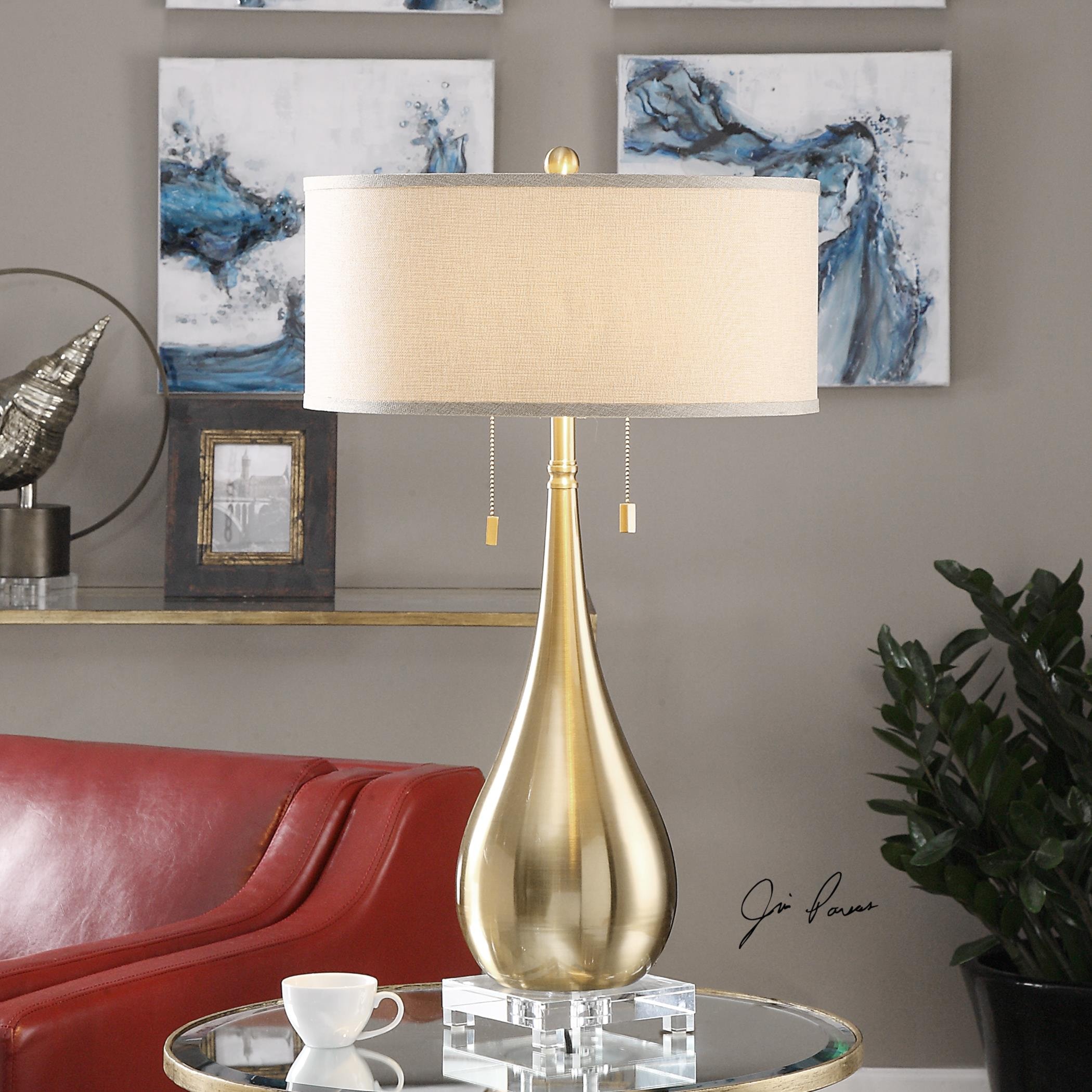 Uttermost Table Lamps Lagrima Brushed Brass Lamp Stuckey Furniture Lamp  Table Lamp