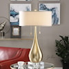 Uttermost Table Lamps Lagrima Brushed Brass Lamp