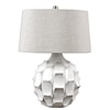 Uttermost Table Lamps Guerina Scalloped White Lamp