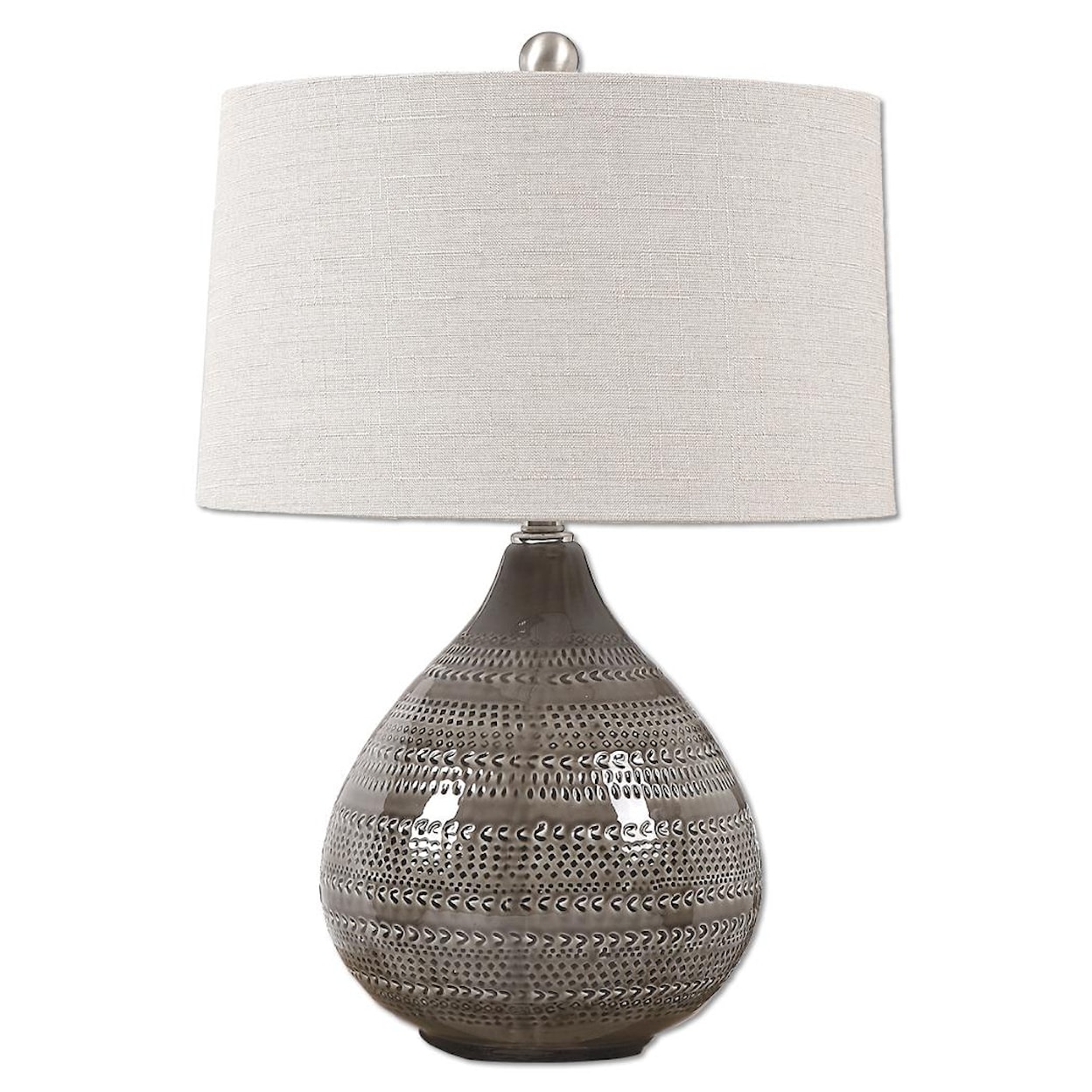 Uttermost Table Lamps Batova Smoke Gray Lamp