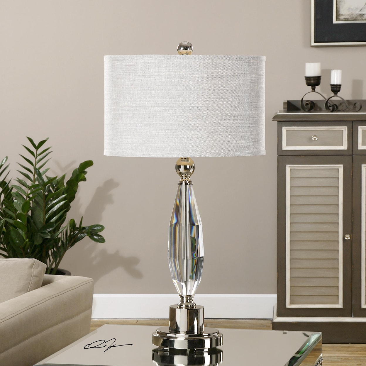 Uttermost Table Lamps Torlino Cut Crystal Lamp