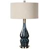 Uttermost Table Lamps Prussian Blue Ceramic Lamp