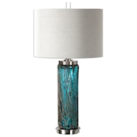 Almanzora Blue Glass Lamp