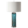 Uttermost Table Lamps Almanzora Blue Glass Lamp