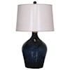 Uttermost Table Lamps Lamone Blue Glass Lamp