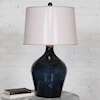 Uttermost Table Lamps Lamone Blue Glass Lamp