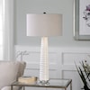 Uttermost Table Lamps Mavone Gloss White Table Lamp