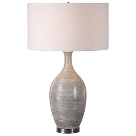 Dinah Gray Textured Table Lamp