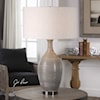 Uttermost Table Lamps Dinah Gray Textured Table Lamp