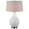 Uttermost Table Lamps Camellia Glossed White Table Lamp