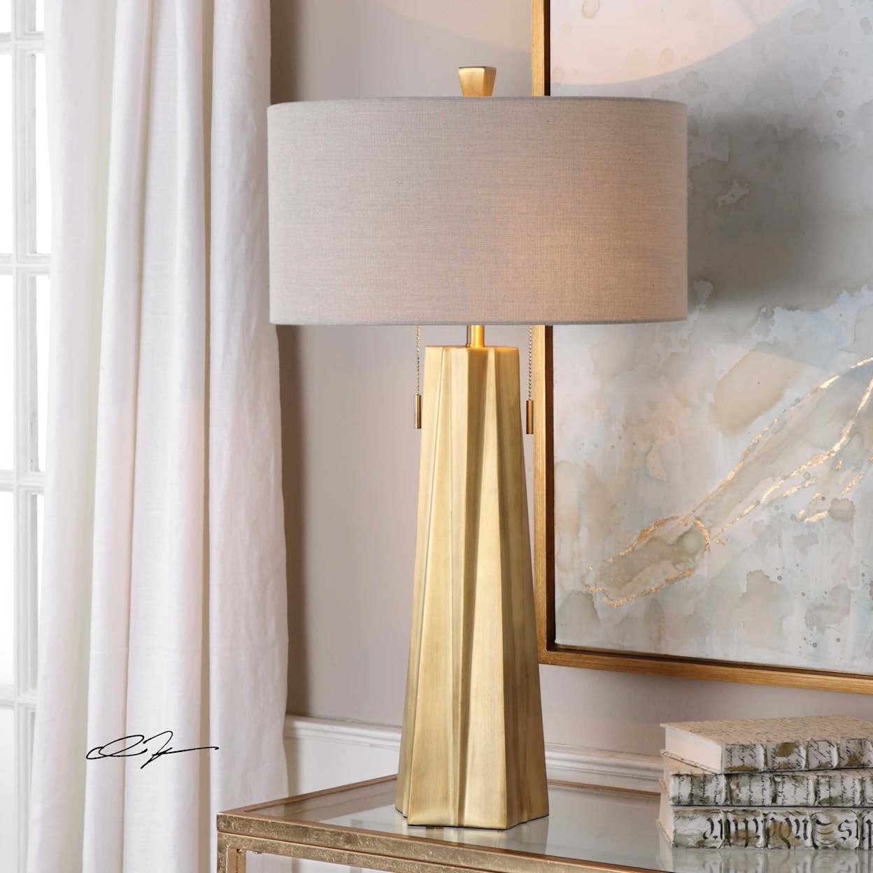 Uttermost Table Lamps Maris Gold Table Lamp