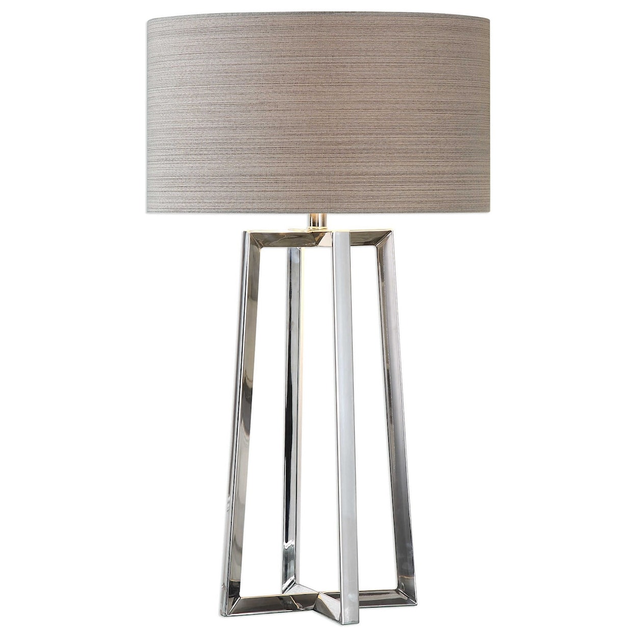 Uttermost Table Lamps Keokee Stainless Steel Table Lamp