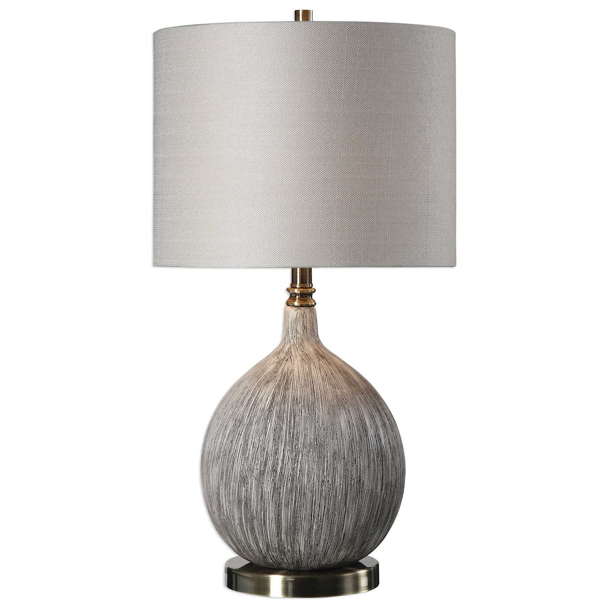 Uttermost Table Lamps Hedera Textured Ivory Table Lamp