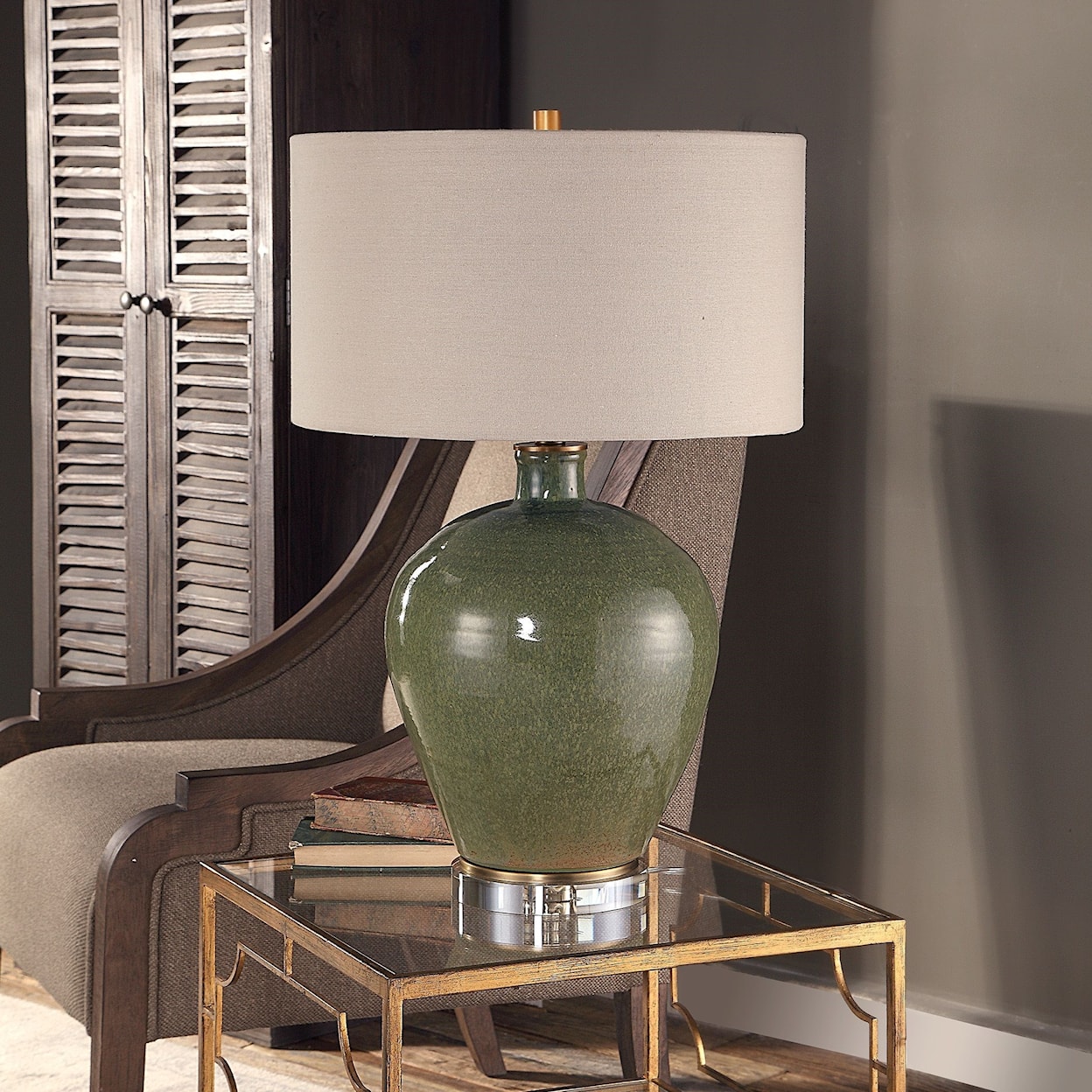 Uttermost Table Lamps Elva Emerald Table Lamp