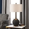 Uttermost Table Lamps Arnav Textured Black Lamp