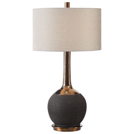 Arnav Textured Black Lamp