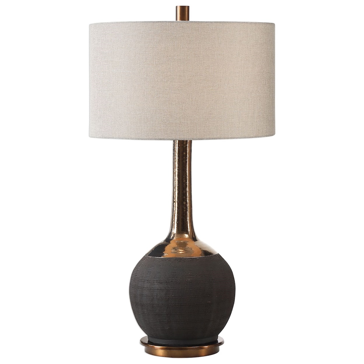 Uttermost Table Lamps Arnav Textured Black Lamp