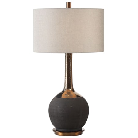 Arnav Textured Black Lamp
