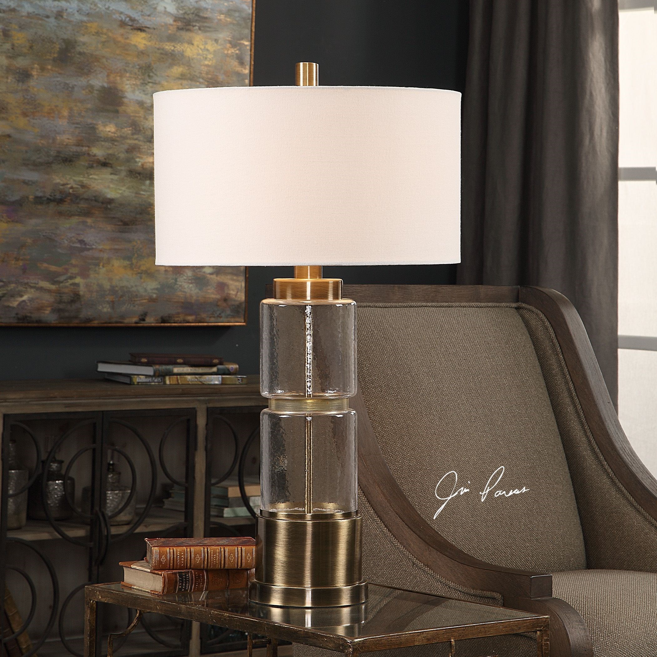 Uttermost Table Lamps Vaiga Glass Column Lamp
