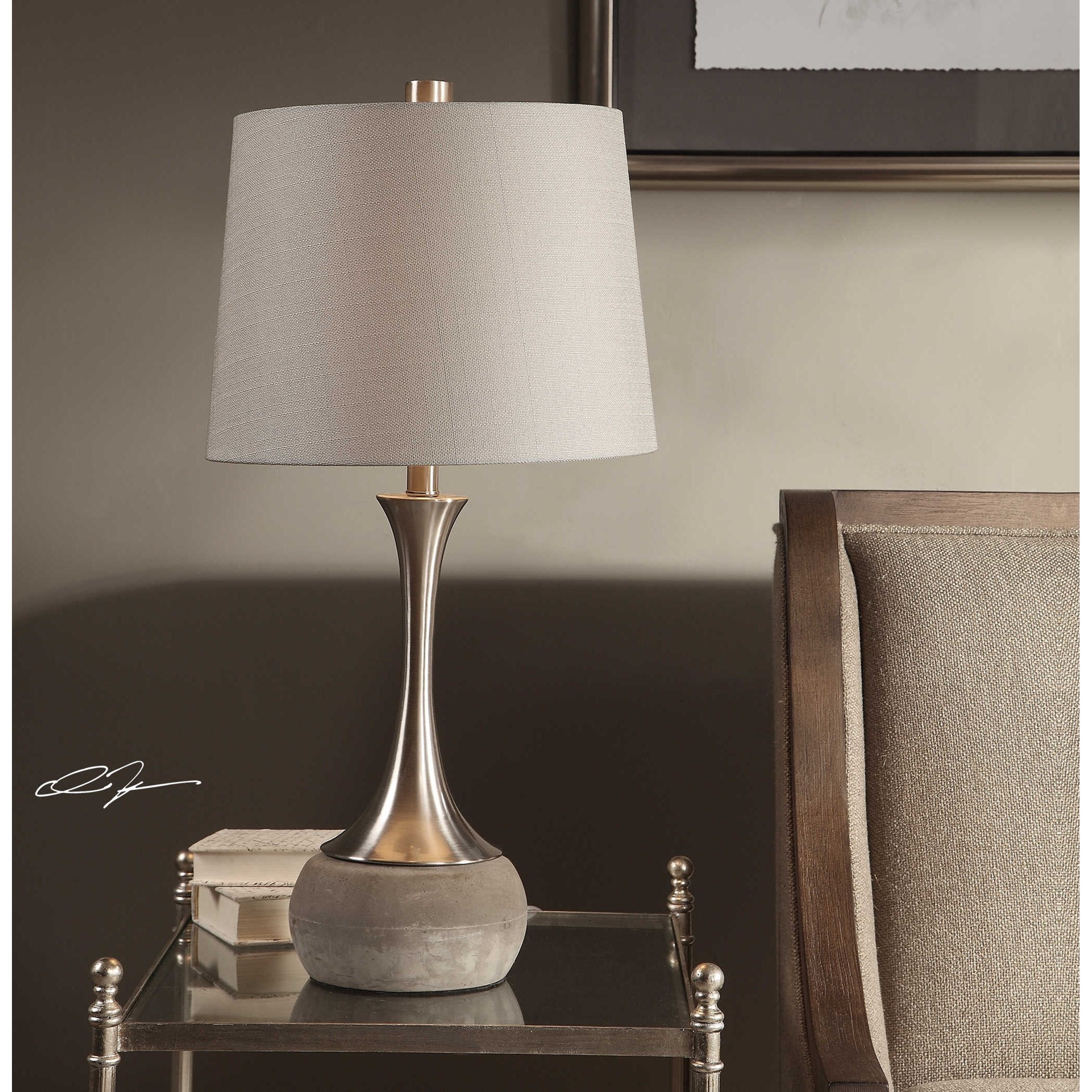 Uttermost Table Lamps Niah Brushed Nickel Lamp