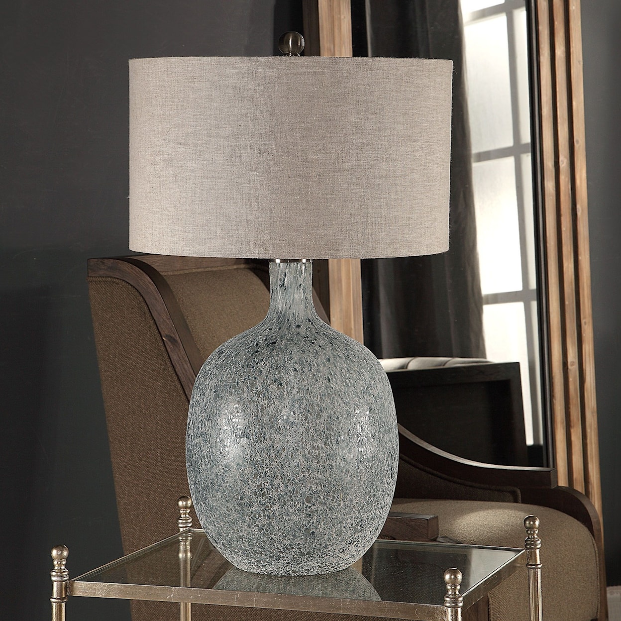 Uttermost Table Lamps Oceaonna Glass Table Lamp